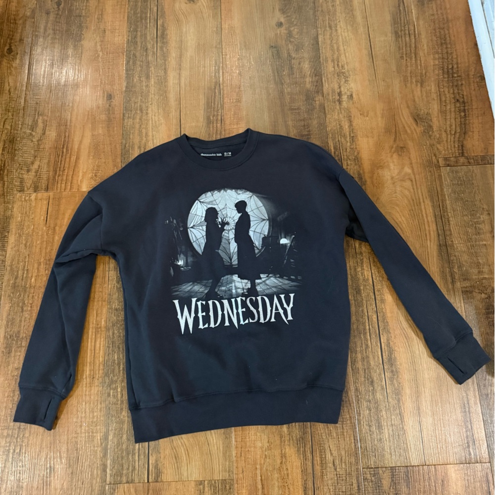 abercrombie kids Black Wednesday Graphic Sweatshirt